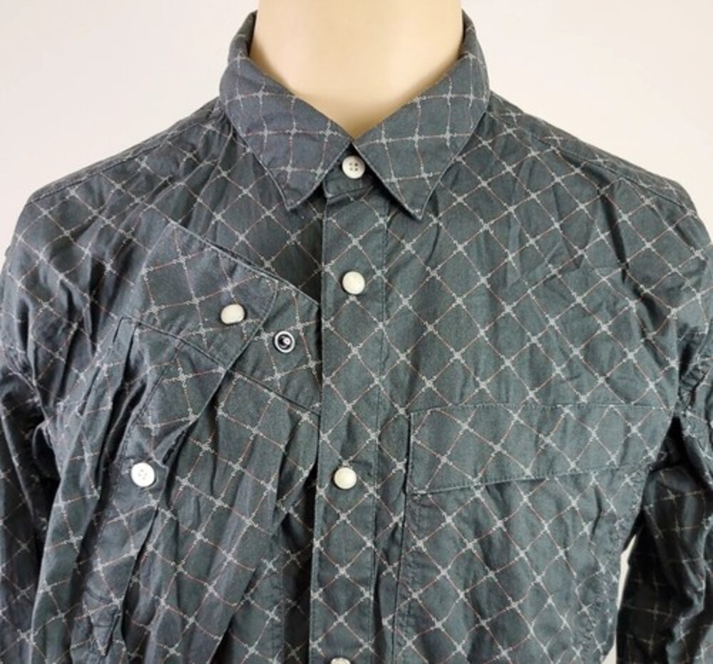 Patagonia Mens Pearl Snap Western Style Button Up Casual Gray Shirt Size Large